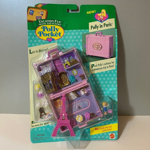 Bluebird Vintage Polly Pocket 1996 Polly In Paris Vacation Fun Playset *Sealed - Picture 1 of 9